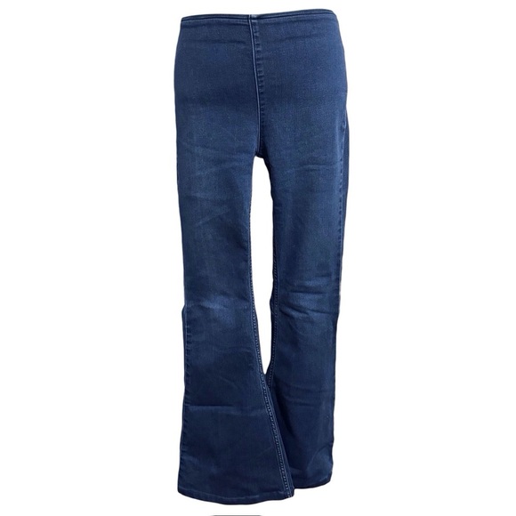 Free People Penny Pull-On Flare Jeans Echo Blue Bell Bottoms Size 28 - Picture 7 of 14